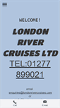 Mobile Screenshot of londonrivercruises.com